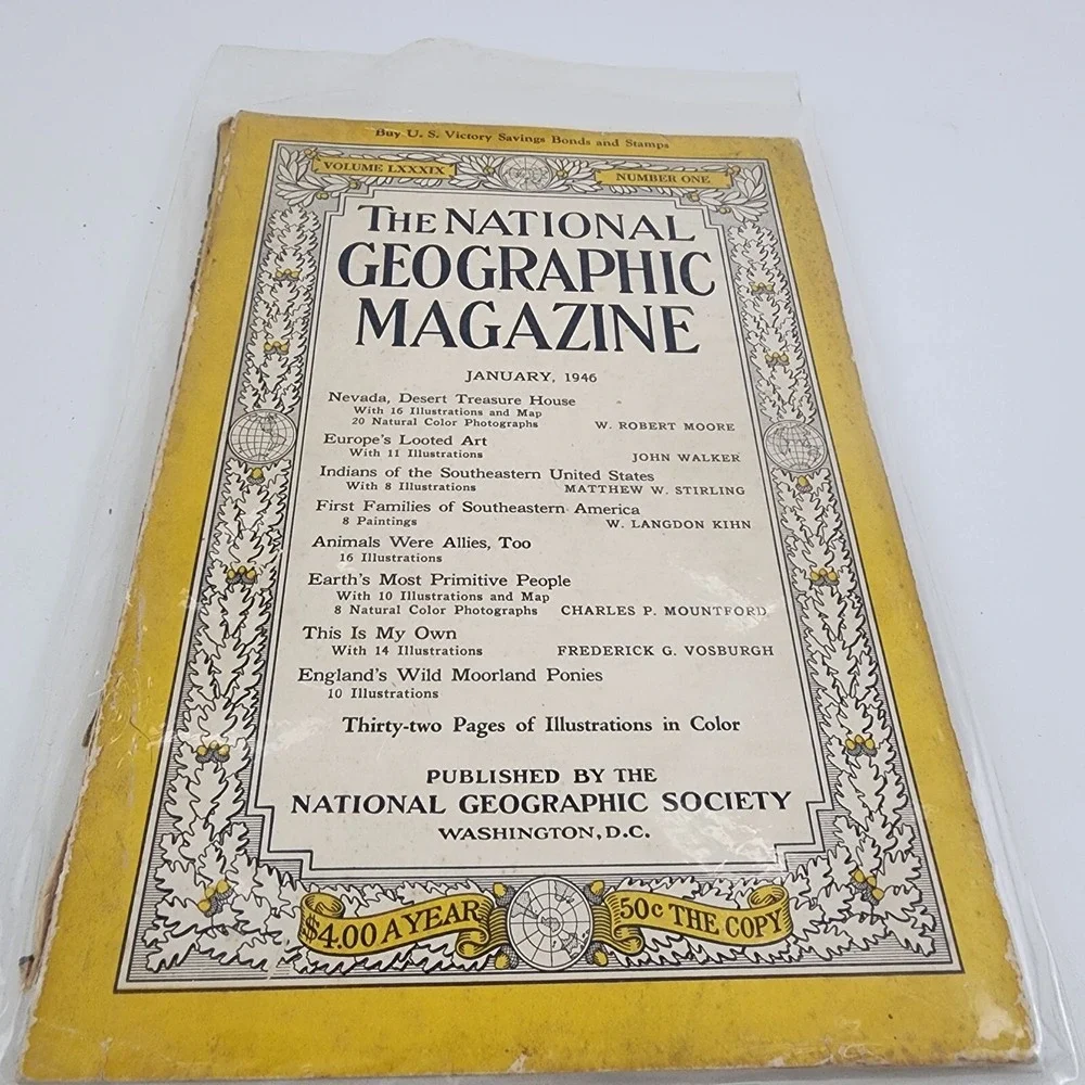 National Geographic Magazine January 1946 No‎ Insert